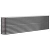 vidaXL Garden Raised Bed Galvanised Steel 260x40x68 cm Anthracite