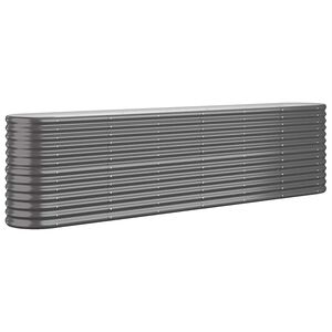 vidaXL Garden Raised Bed Galvanised Steel 260x40x68 cm Anthracite