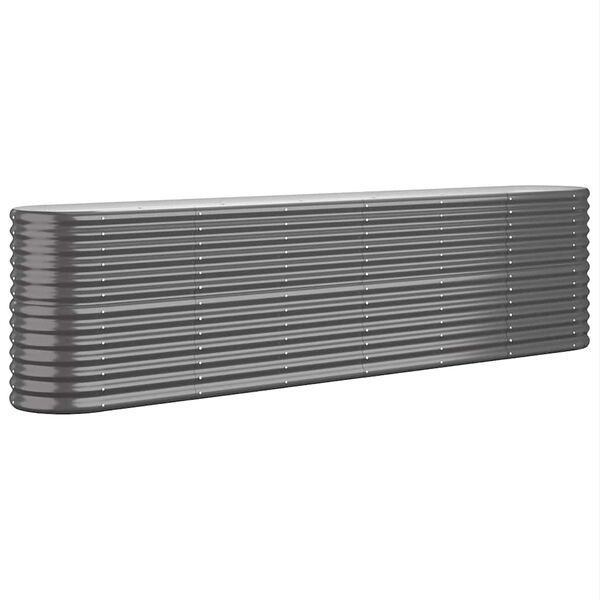 vidaXL Garden Raised Bed Galvanised Steel 260x40x68 cm Anthracite