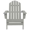 vidaXL Garden Adirondack Chair with Ottoman&Table Solid Fir Wood Grey