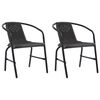 vidaXL Garden Chairs 2 pcs Plastic Rattan and Steel 110 kg