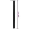 4 Height Adjustable Table Legs Black 870 mm