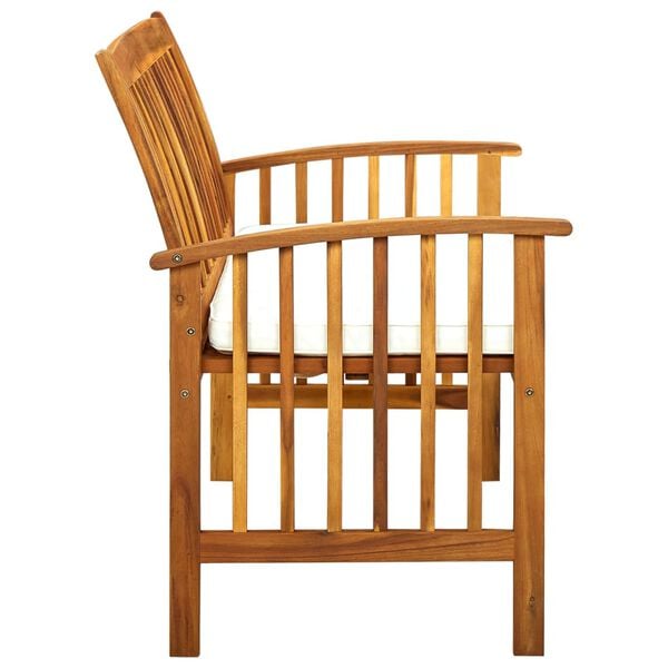 vidaXL Garden Bench with Cushion 119 cm Solid Acacia Wood