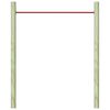 vidaXL Turning Bar 125 cm Steel Red