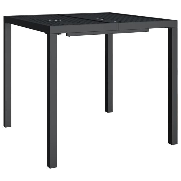 vidaXL Garden Table Anthracite 80x80x72 cm Steel