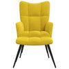 vidaXL Relaxing Chair with a Stool Mustard Yellow Velvet