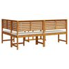 vidaXL Garden Bench Set 3 pcs Brown Solid Acacia Wood