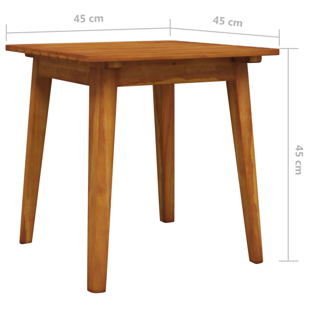 vidaXL 3 Piece Bistro Set Solid Acacia Wood
