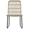 vidaXL Garden Chairs 2 pcs Poly Rattan Oak