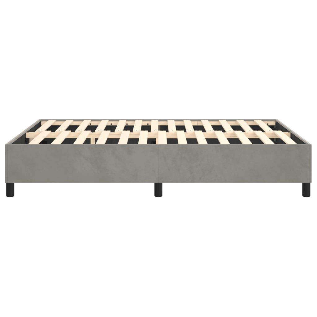 vidaXL Bed Frame without Mattress Light Grey Full Velvet (US Only)