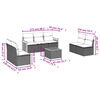 vidaXL 8 Piece Garden Sofa Set with Cushions Black Poly Rattan