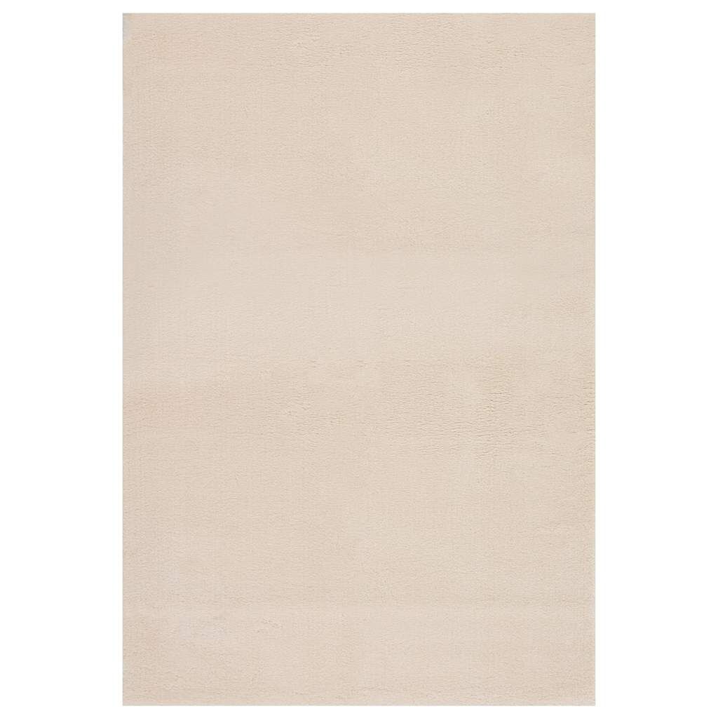 vidaXL Washable Rug Soft Shaggy Beige 160x230 cm Anti Slip
