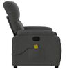 vidaXL Massage Recliner Chair Dark Grey Microfibre Fabric