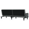 vidaXL Sofa Bed with Armrests Dark Grey Fabric