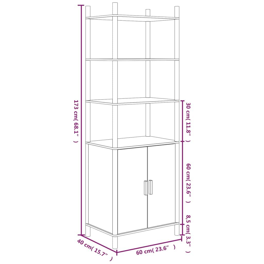 vidaXL Highboard 60x40x173 cm Engineered Wood