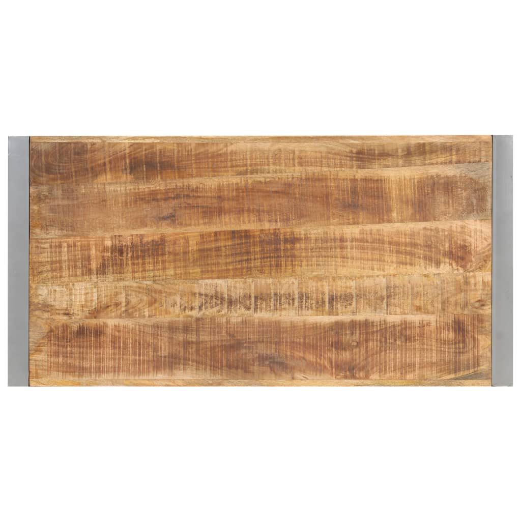 vidaXL Dining Table 120x60x75 cm Solid Rough Mango Wood
