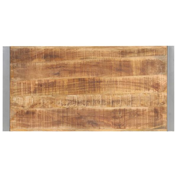 vidaXL Dining Table 120x60x75 cm Solid Rough Mango Wood