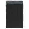 vidaXL Side Table with Glass Top Black 35x35x52 cm Poly Rattan