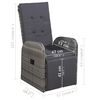 vidaXL 7 Piece Garden Dining Set Grey