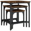 vidaXL Nesting Coffee Tables 3 pcs Smoked Oak Engineered Wood