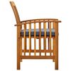 vidaXL Garden Dining Chairs 2 pcs with Cushions Solid Acacia Wood