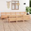 vidaXL 10 Piece Garden Lounge Set Solid Wood Pine