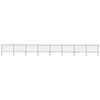 vidaXL Garden Fence with Hoop Top Steel 1426x120 cm Black