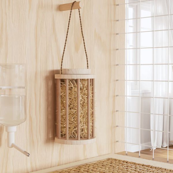 vidaXL Rabbit Hay Feeder &Oslash;15x25.5 cm Solid Wood Fir