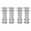 vidaXL Sofa Legs 8 pcs Round Chrome 180 mm