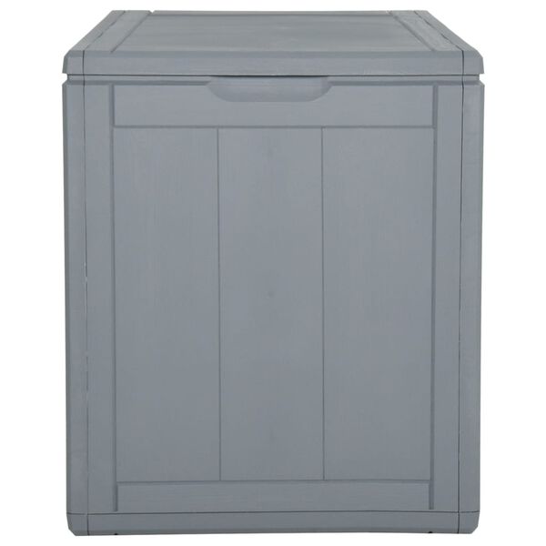 vidaXL Garden Storage Box 90L Grey PP Wood Look