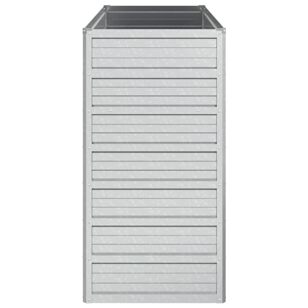 vidaXL Garden Raised Bed 100x40x77 cm Galvanized Steel Silver