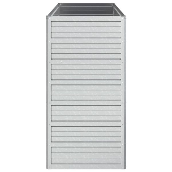 vidaXL Garden Raised Bed 100x40x77 cm Galvanized Steel Silver