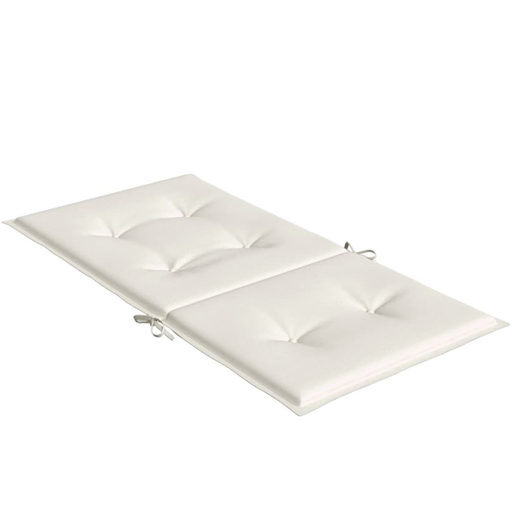 vidaXL Lowback Chair Cushions 4 pcs Melange Cream 100x50x4 cm Fabric