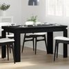 vidaXL Dining Table Black Oak 140 x 74.5 x 76 cm Poly Rattan