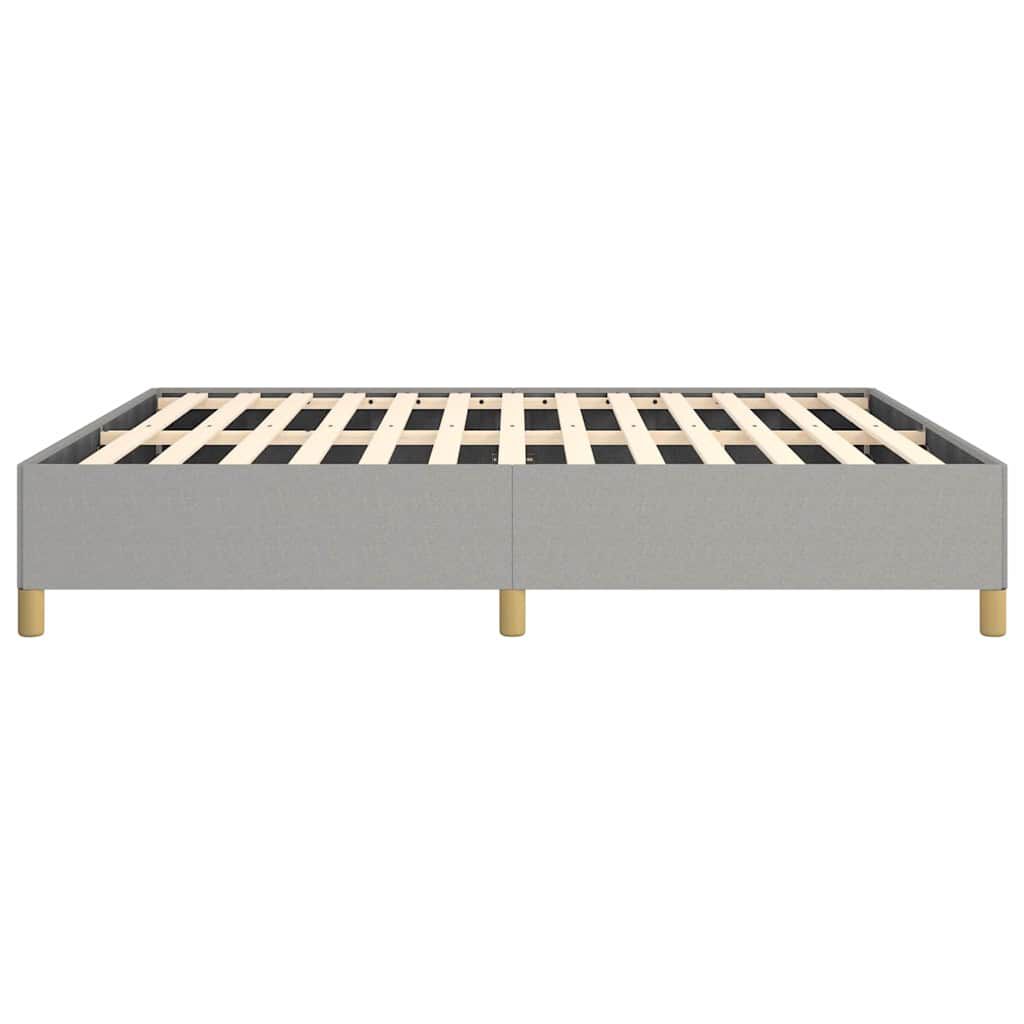 vidaXL Bed Frame without Mattress Light Grey 193x203 cm King Fabric