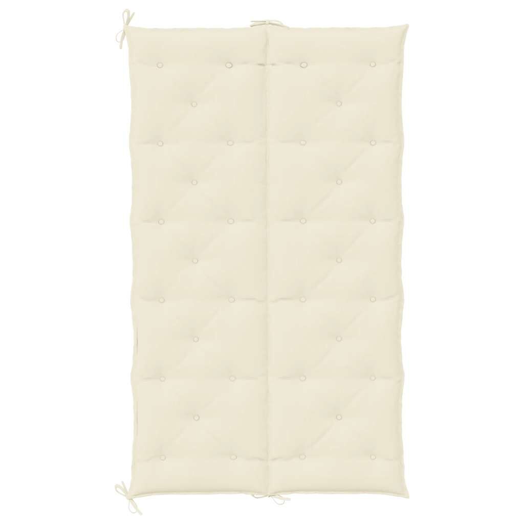 vidaXL Garden Bench Cushion Cream White 180x(50+50)x7cm Oxford Fabric