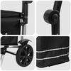 vidaXL Shopping Trolley Black 36.5 x 46.5 x 100.5 cm Oxford fabric