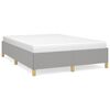 vidaXL Bed Frame without Mattress Light Grey 137x190 cm Full Fabric