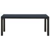 vidaXL Garden Bench 110 cm Steel and WPC Black