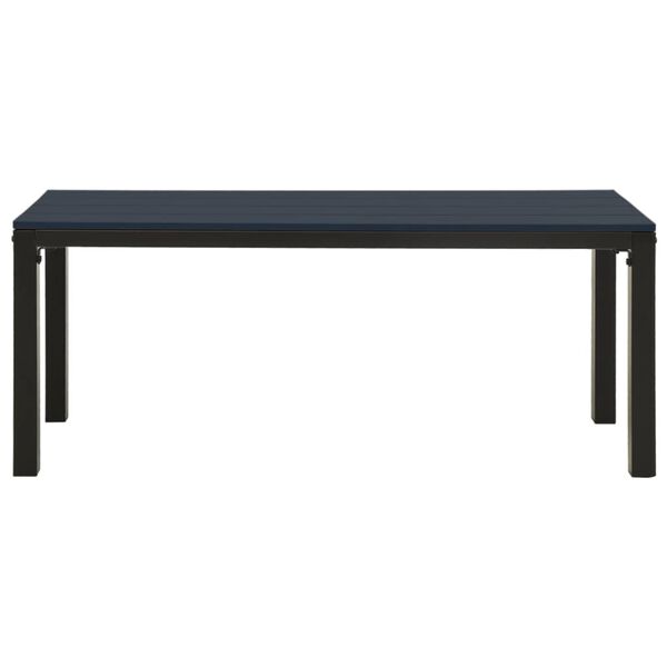 vidaXL Garden Bench 110 cm Steel and WPC Black