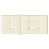 vidaXL Garden Highback Chair Cushions 4 pcs Cream 120x50x2 cm Fabric