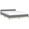 vidaXL Bed Frame without Mattress Dark Grey California King Fabric