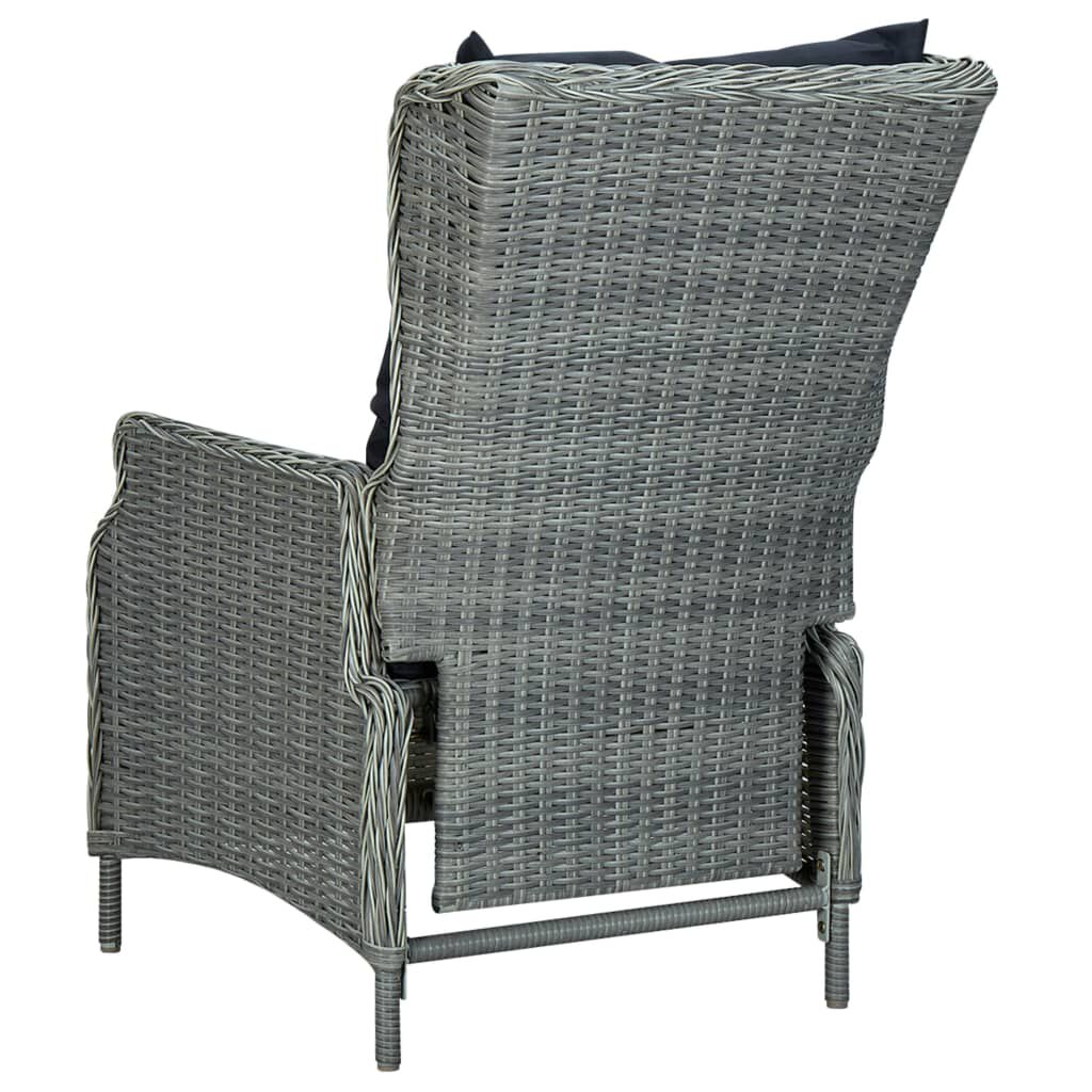 vidaXL 3 Piece Garden Dining Set Light Grey