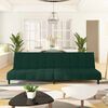 vidaXL 2-Seater Sofa Bed Dark Green Velvet