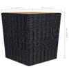 vidaXL 3 Piece Bistro Set Poly Rattan and Acacia Wood Black