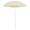 vidaXL Garden Parasol with Steel Pole Sand 180 cm