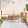 vidaXL Garden Bench Set 3 pcs Brown Solid Acacia Wood