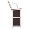 vidaXL Outdoor Rabbit Hutch 4 Doors Brown Wood
