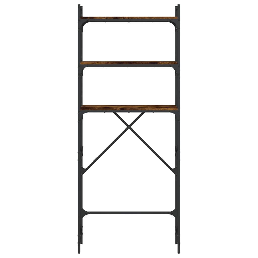 vidaXL Washing Machine Shelf Smoked Oak 67x25x163 cm Engineered Wood