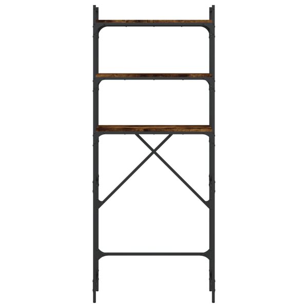 vidaXL Washing Machine Shelf Smoked Oak 67x25x163 cm Engineered Wood